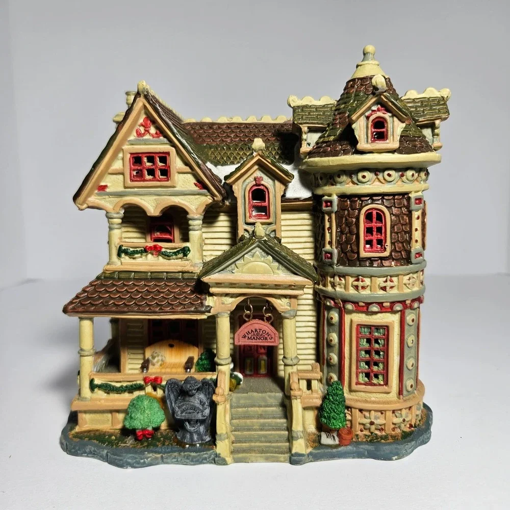 Lemax Coventry Cove Whartons Manor Porcelain Lighted House 2003 Village Decor